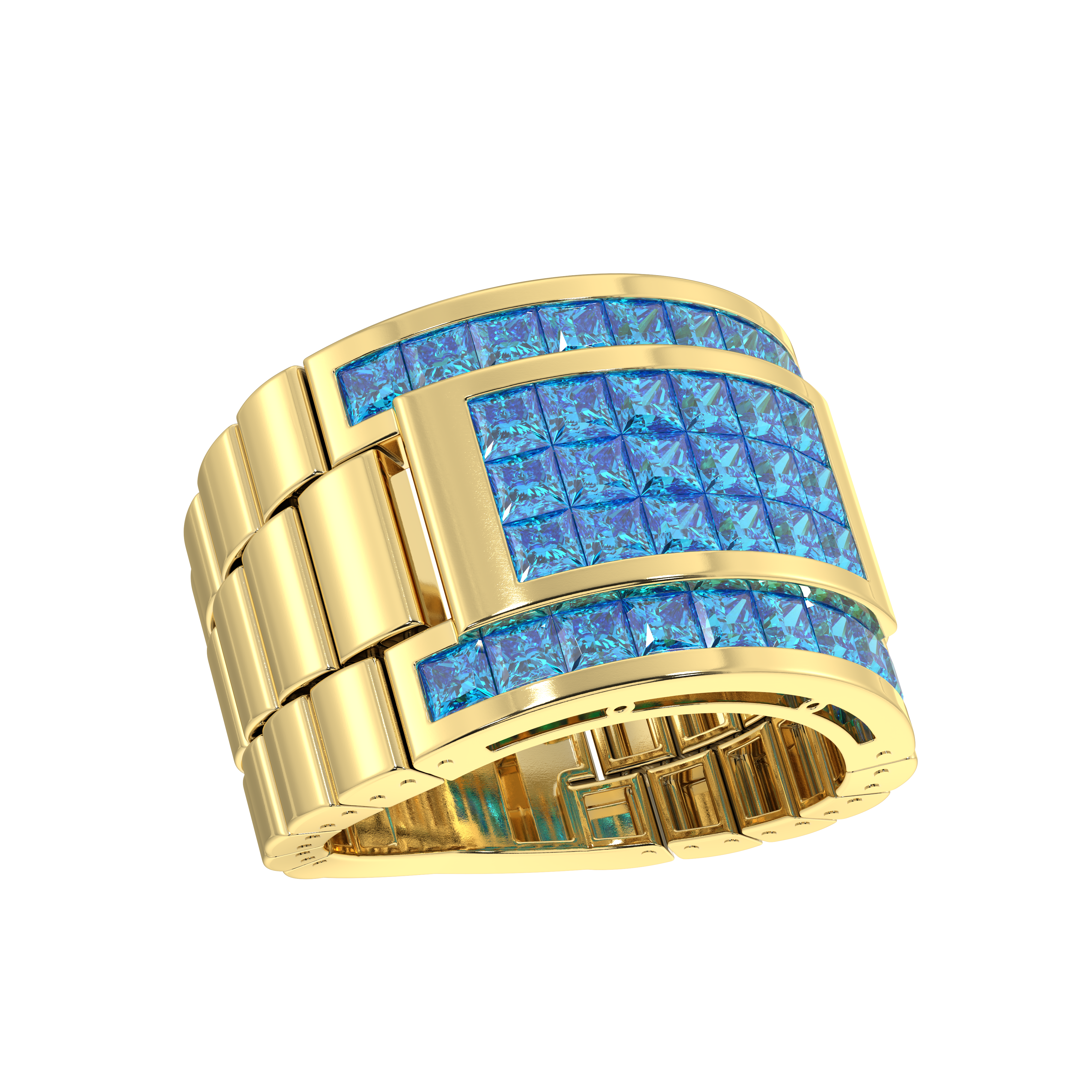 Buy Palmonas 18k Gold Plated Rolex Style Ring For Women online