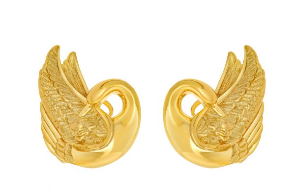 swan jewellery gold swan earrings swan earrings gold fearless jewellery scaled