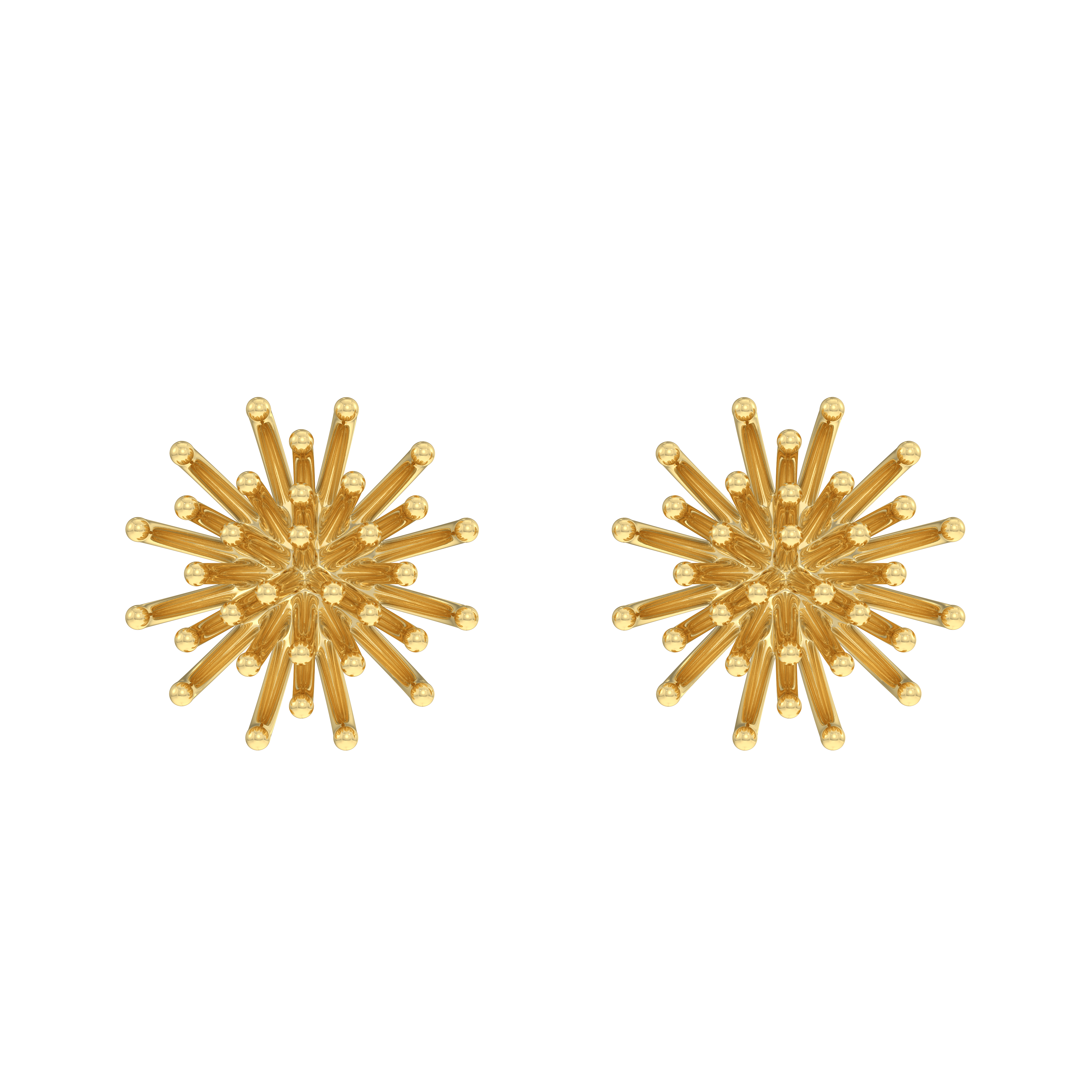 22k Gold Anemone Earrings