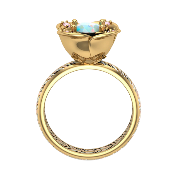blue opal ring