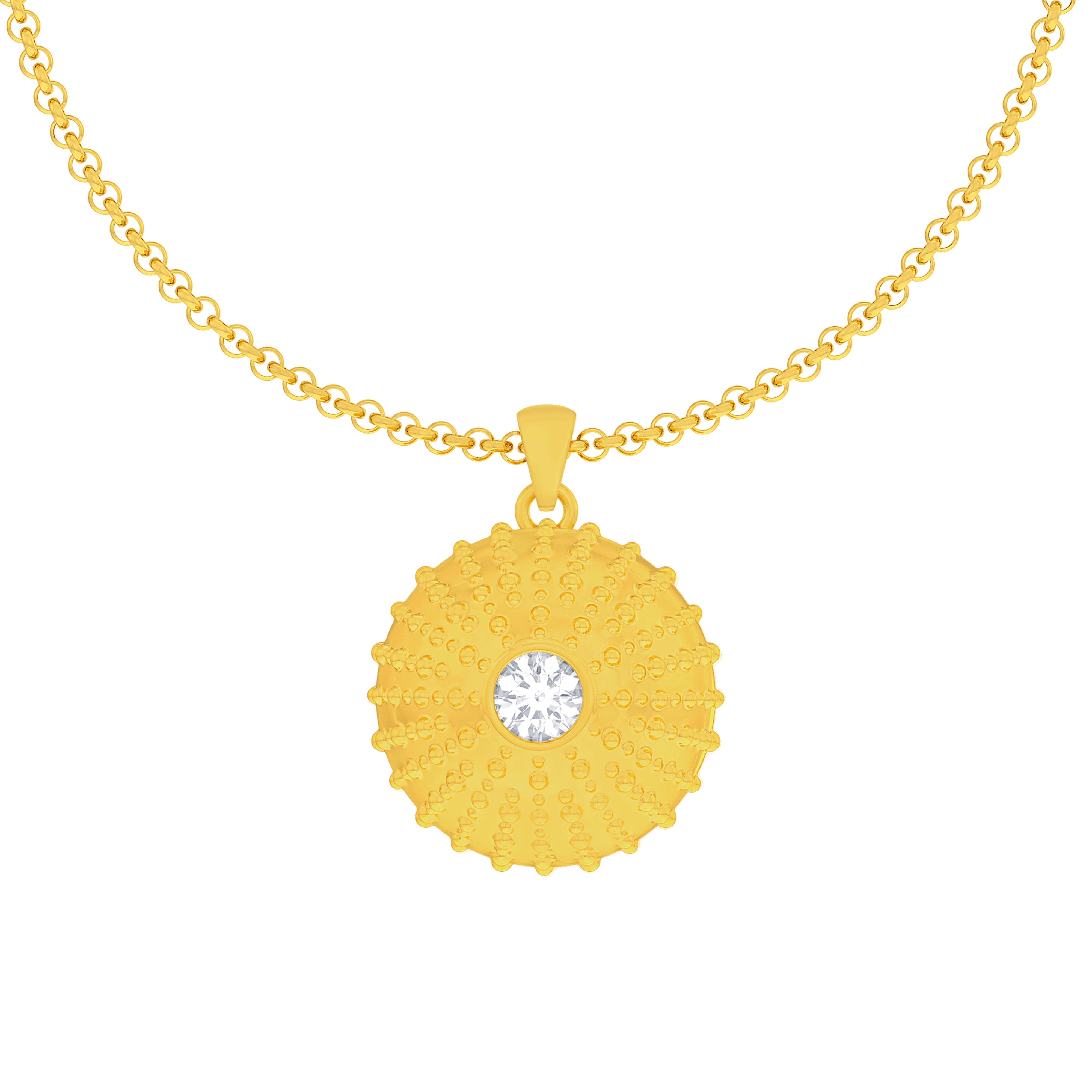 22k Gold Sea Urchin Necklace | Fearless Jewellery