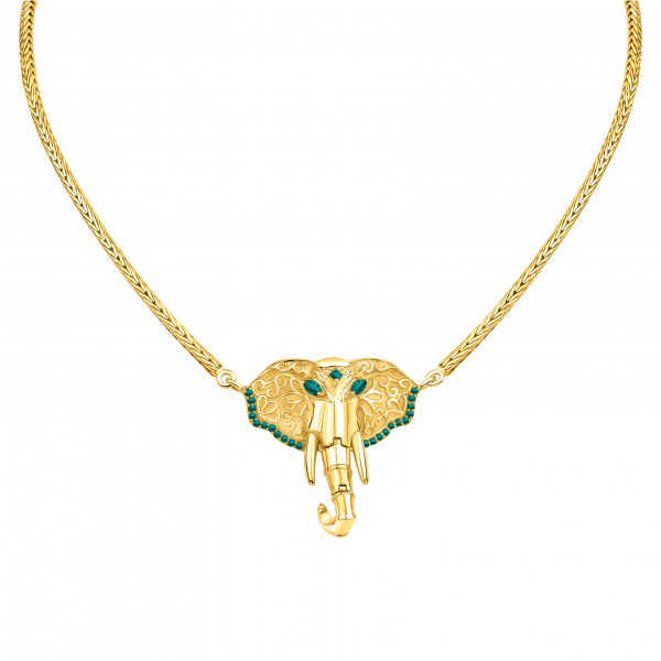 Elephant Necklace Gold