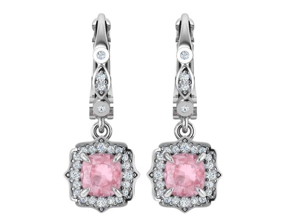 pink spinel earrings