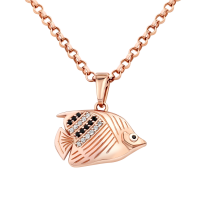 fish necklace rose gold
