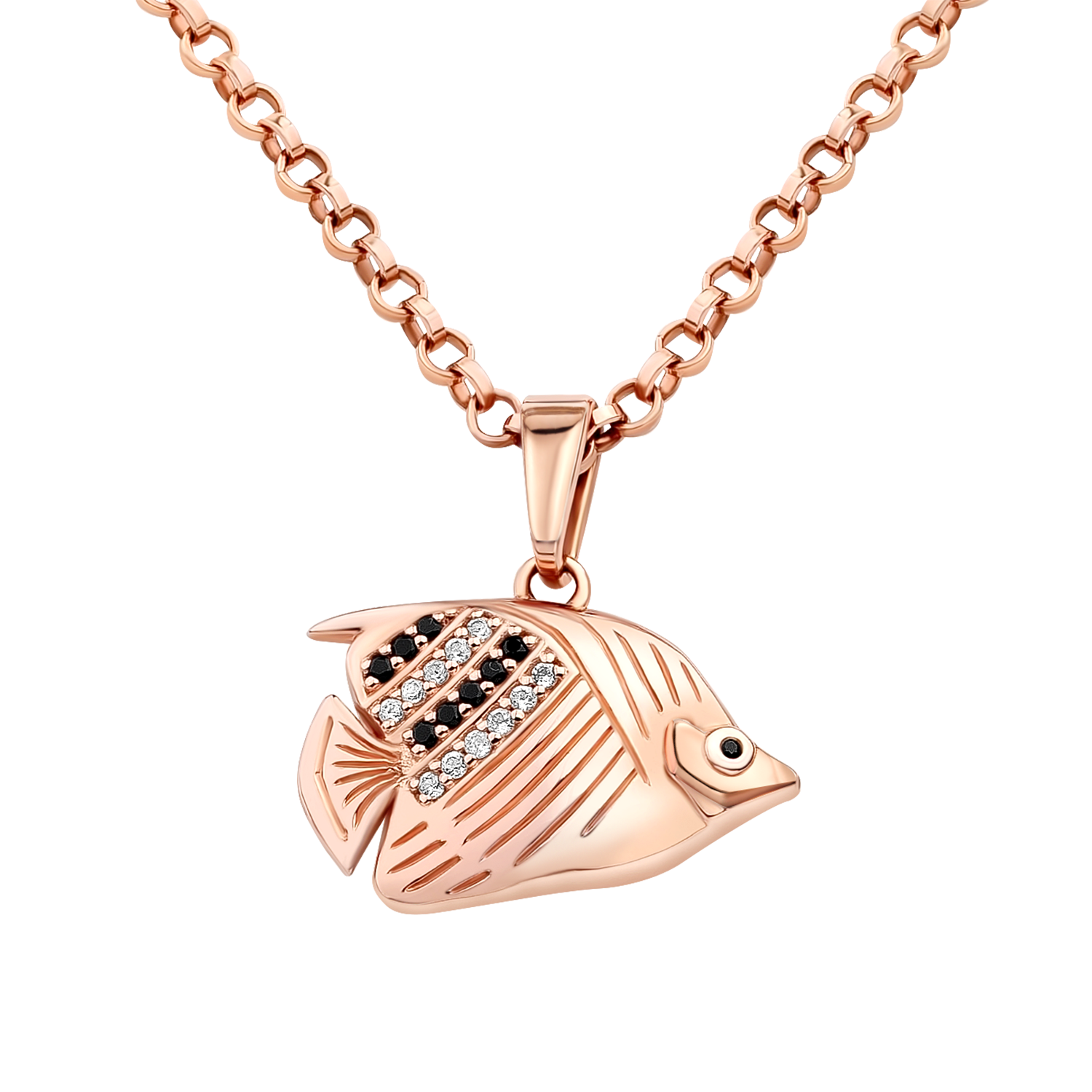 14K Solid Gold Fish Necklace, 14K Gold Fish Pendant, Fish Necklace Charm  With Box Chain, Ocean Jewelry - Etsy